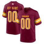 Custom W.Commanders Burgundy CONTON Game Player Jersey