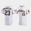 Houston Astros #23 Michael Brantley White CONTON 60th Anniversary Flex Base Stitched Jersey