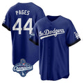 Los Angeles Dodgers #44 Andy Pages Player Royal CONTON World Series Meet City Connect Home Game Stitched Jerseys