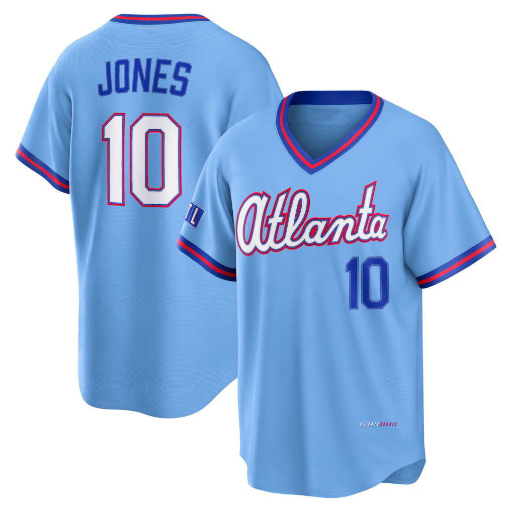 Atlanta Braves #10 Chipper Jones Powder Blue CONTON 2026 City Connect Stadium Jersey
