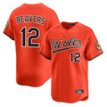 Baltimore Orioles #12 Dylan Beavers Player Orange CONTON Limited Home Game Stitched Jerseys