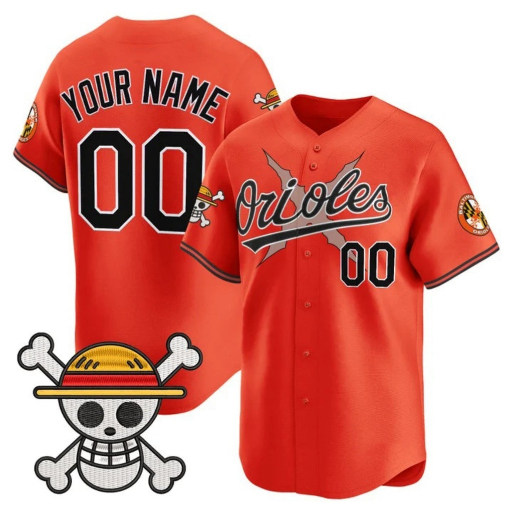 Custom Baltimore Orioles x One Piece Orange CONTON Vapor Premier Limited Jersey - Stitched
