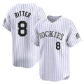 Colorado Rockies #8 Ryan Ritter Player White CONTON Limited Home Stitched Jerseys