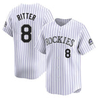 Colorado Rockies #8 Ryan Ritter Player White CONTON Limited Home Stitched Jerseys