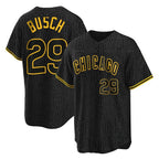 Chicago Cubs #29 Michael Busch Player Black CONTON Snake Skin City Game Stitched Jerseys