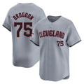 Cleveland Guardians #75 Connor Brogdon Player Gray CONTON Road Limited Home Stitched Jerseys