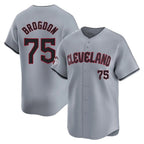Cleveland Guardians #75 Connor Brogdon Player Gray CONTON Road Limited Home Stitched Jerseys