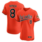 Baltimore Orioles #8 Cal Ripken Player Orange CONTON Limited Elite Home Game Stitched Jerseys