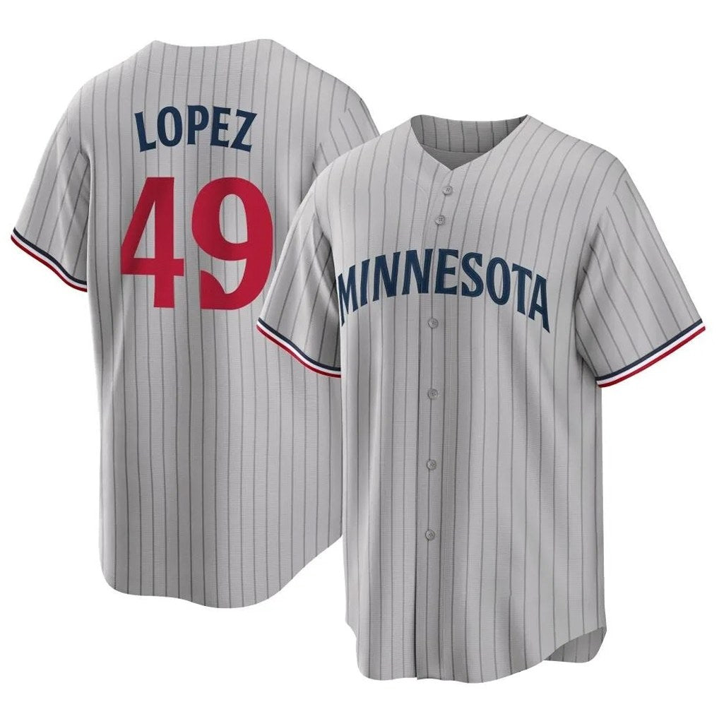 Minnesota Twins #49 Pablo Lopez Player Gray CONTONGame Limited Home Stitched Jerseys
