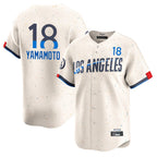 Los Angeles Dodgers #18 Yoshinobu Yamamoto Player Cream CONTON City Connect Limited Home Stitched Jerseys