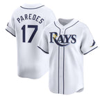 Tampa Bay Rays #17 Isaac Paredes White CONTON Home Limited Stitched Jersey