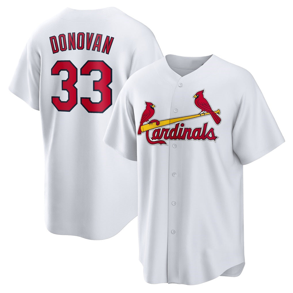 St. Louis Cardinals #33 Brendan Donovan White CONTON Home Replica Jersey