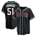 Arizona Diamondbacks #51 Randy Johnson Player Black CONTON Home Game Stitched Jerseys