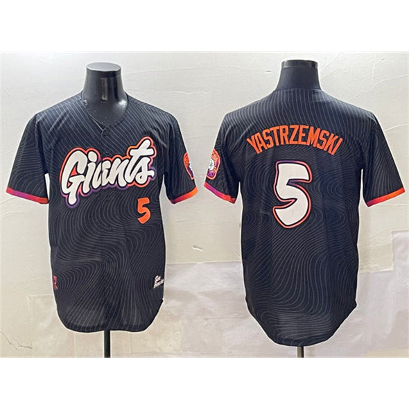 San Francisco Giants #5 Mike Yastrzemski Anthracite CONTON 2025 City Connect Limited Stitched Jersey