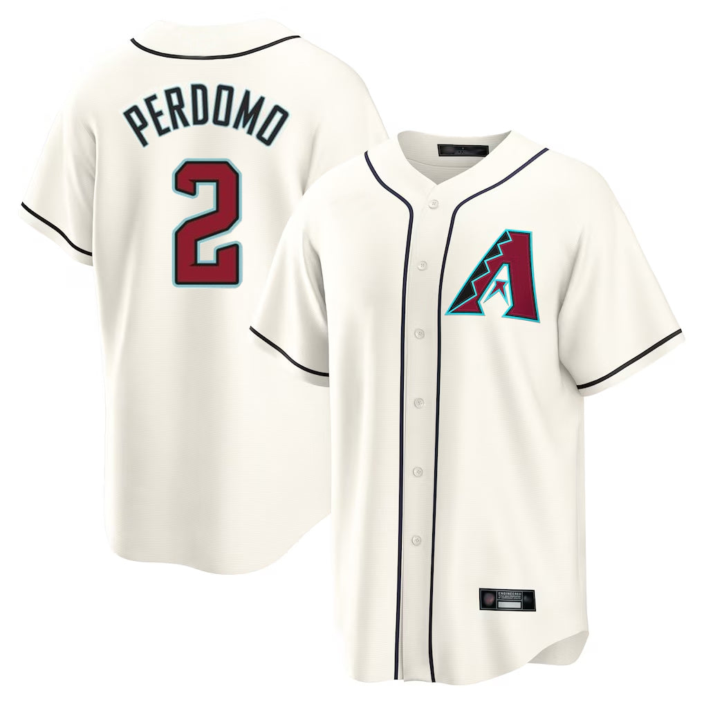 Arizona Diamondbacks #2 Geraldo Perdomo Player Cream CONTON Home Game Stitched Jerseys