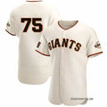 San Francisco Giants #75 Camilo Doval Cream CONTON Flex Base Stitched Jersey