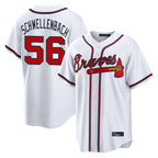 Atlanta Braves #56 Spencer Schwellenbach Player White CONTON Home Game Stitched Jerseys