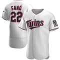 Minnesota Twins #22 Miguel Sano White CONTON Home Authentic Player Jersey