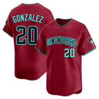 Arizona Diamondbacks #20 Luis Gonzalez Player Red CONTON Limited Home Game Stitched Jerseys
