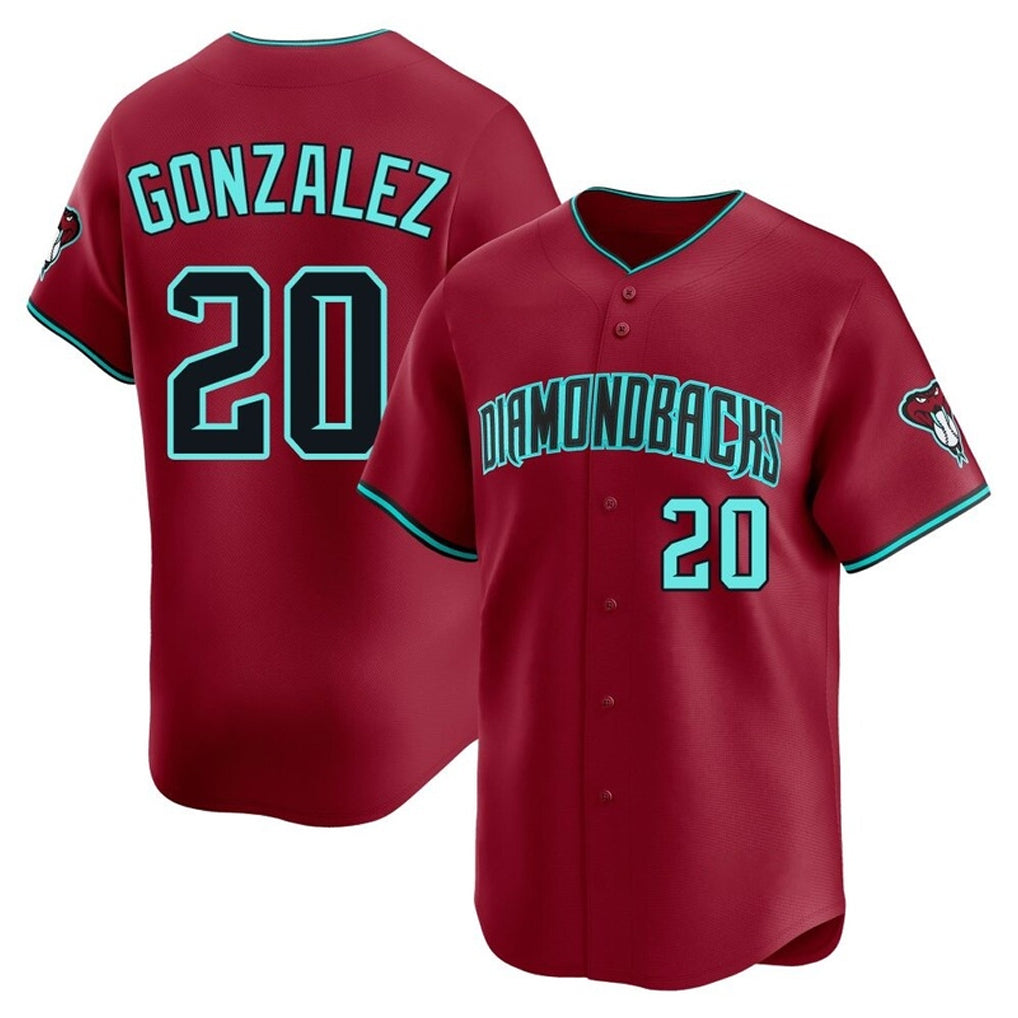 Arizona Diamondbacks #20 Luis Gonzalez Player Red CONTON Limited Home Game Stitched Jerseys