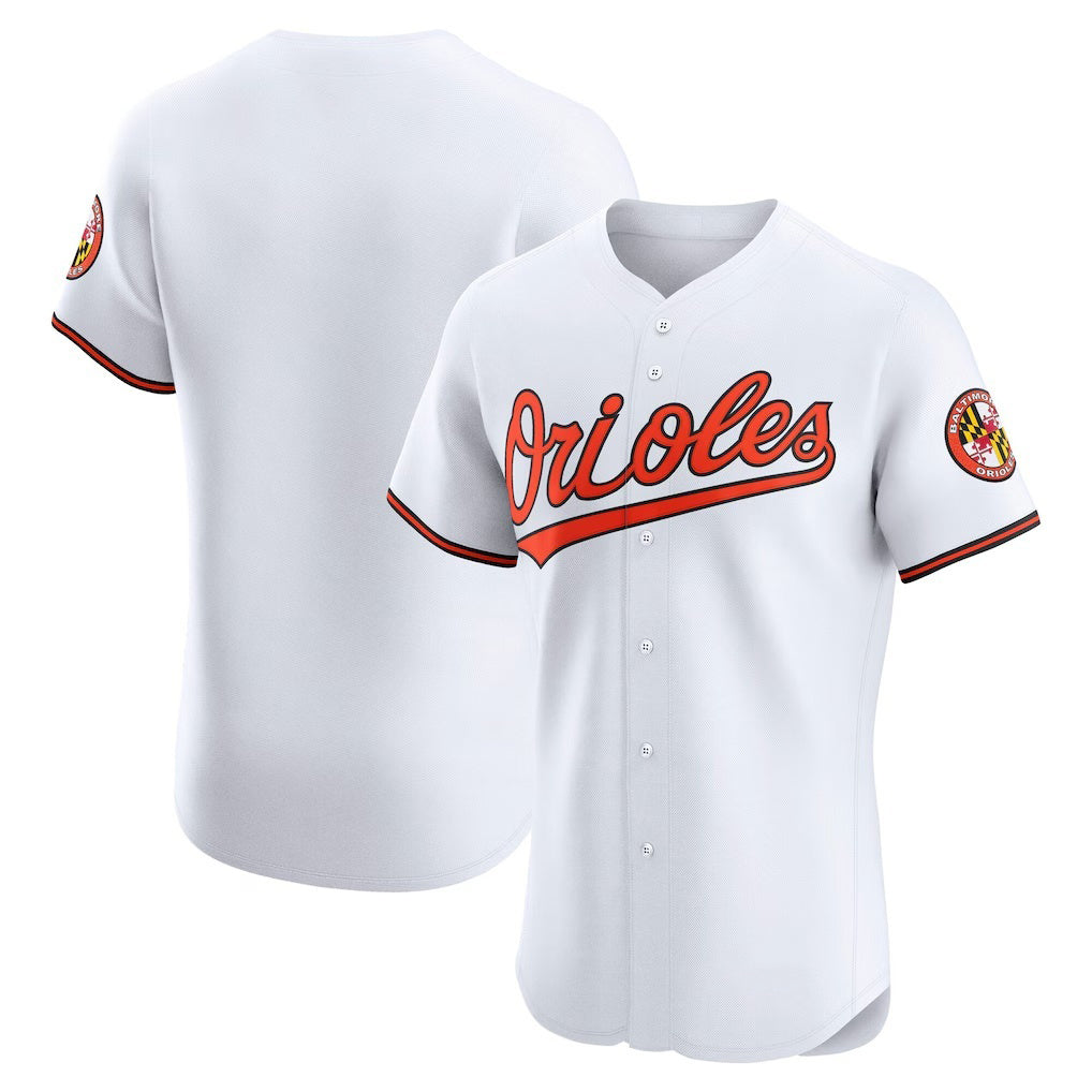 Baltimore Orioles White CONTON Home Elite Jersey