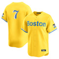 Boston Red Sox #7 Masataka Yoshida Player Yellow CONTON Limited Home Game Stitched Jerseys1