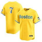 Boston Red Sox #7 Masataka Yoshida Player Yellow CONTON Limited Home Game Stitched Jerseys1