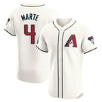 Arizona Diamondbacks #4 Ketel Marte Player Cream CONTON Limited Elite Home Game Stitched Jerseys