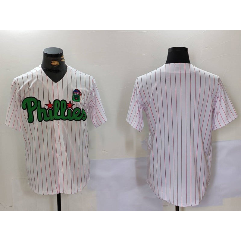 Philadelphia Phillies Blank White Green CONTON Cool Base Stitched Jersey