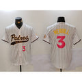 San Diego Padres #3 Jackson Merrill white CONTON Cool Base Stitched Jerseys