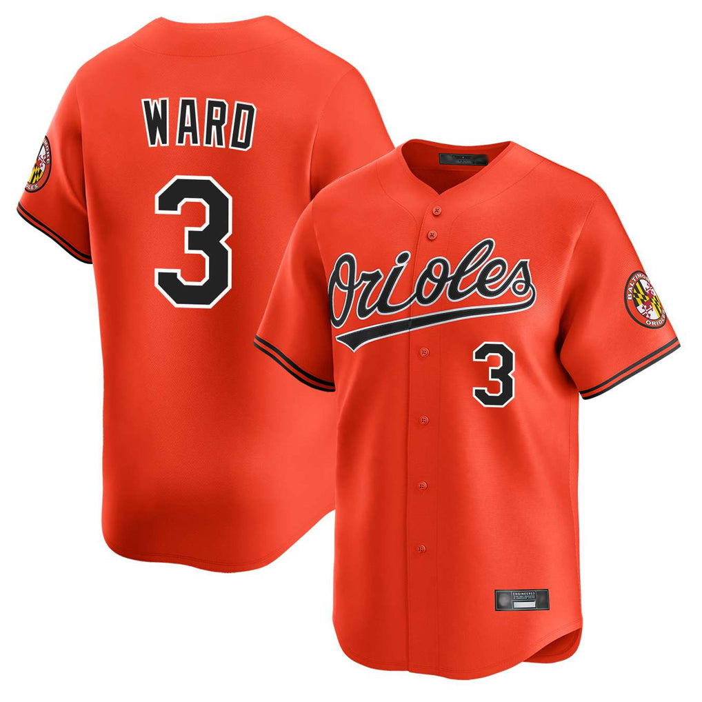 Baltimore Orioles #3 Taylor Ward Player Orange CONTON Limited Home Game Stitched Jerseys