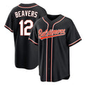 Baltimore Orioles #12 Dylan Beavers Player Black CONTON Out Home Game Stitched Jerseys