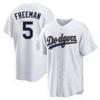 Los Angeles Dodgers #5 Freddie Freeman Player Gold White CONTON 2026 Collection Stadium Game Stitched Jerseys