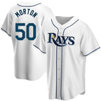 Tampa Bay Rays Replica #50 Charlie Morton White CONTON Home Jersey