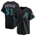 Arizona Diamondbacks #51 Randy Johnson Black CONTON Throwback Cooperstown Collection Limited Jersey