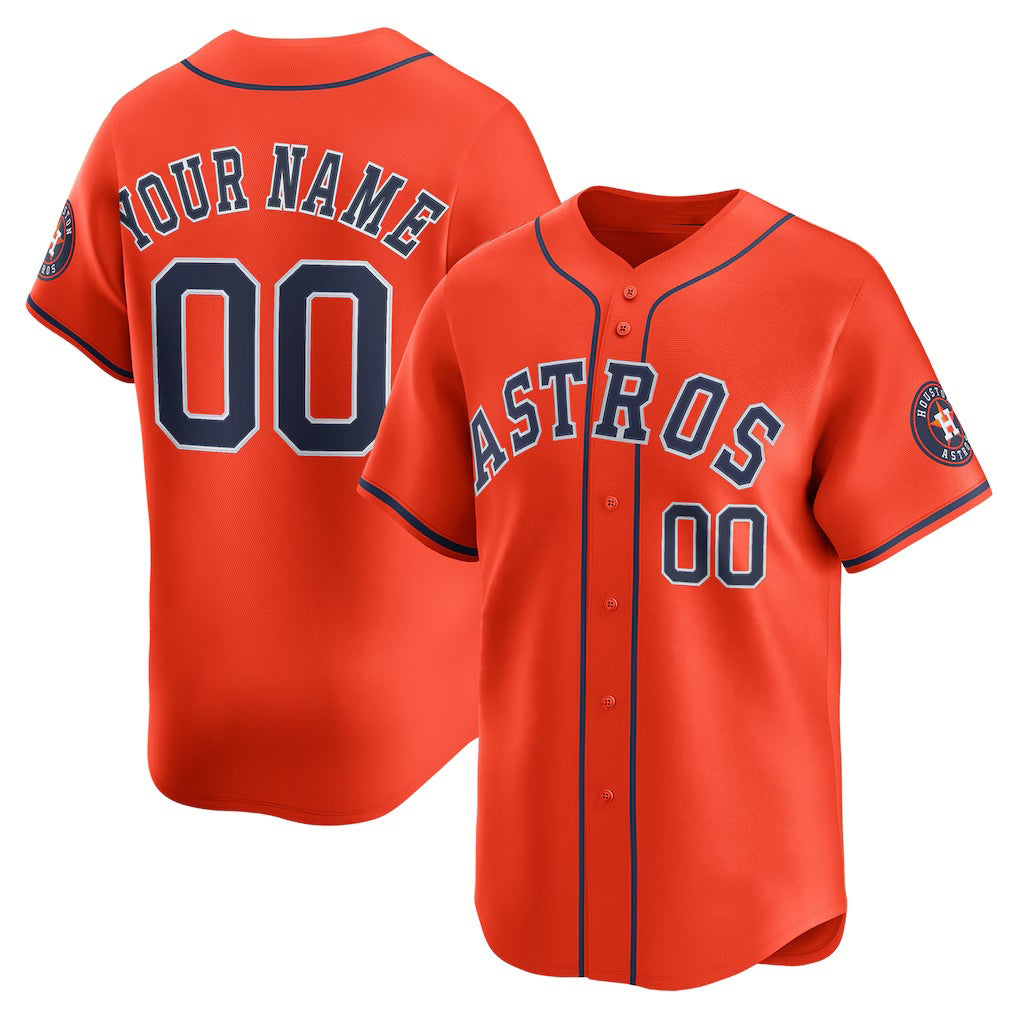 Custom Houston Astros Orange CONTON Alternate Limited Jersey