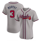 Atlanta Braves #3 Dale Murphy Player Gray CONTON Limited Elite Home Game Stitched Jerseys