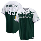Colorado Rockies #49 Antonio Senzatela Player Green CONTON City Connect Home Game Stitched Jerseys