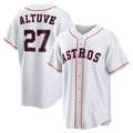 Houston Astros #27 Jose Altuve White CONTON Home Replica Player Name Jersey