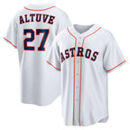 Houston Astros #27 Jose Altuve White CONTON Home Replica Player Name Jersey