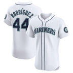 Seattle Mariners #44 Julio Rodr¨ªguez White CONTON Home Elite Jersey