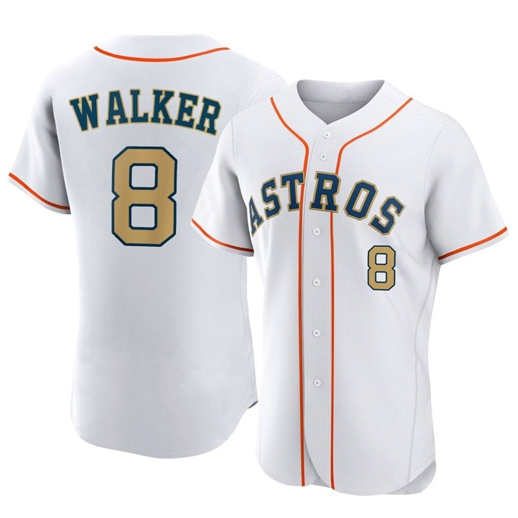 Houston Astros #8 Christian Walker Player Gold CONTON Collection Limited Elite Home Stitched Jerseys