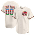 Custom Chicago Cubs Mexico Vapor Premier Limited Jersey ¨C Cream CONTON