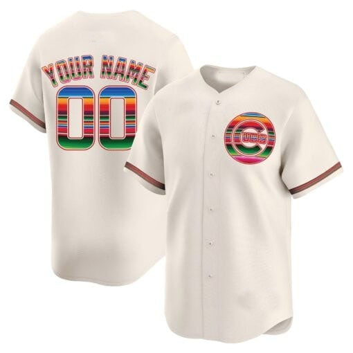 Custom Chicago Cubs Mexico Vapor Premier Limited Jersey ¨C Cream CONTON