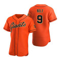 San Francisco Giants #9 Brandon Belt Orange CONTON Alternate Jersey