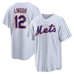 New York Mets #12 Francisco Lindor White CONTON Home Replica Player Jersey