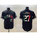 Houston Astros #27 Jose Altuve Black CONTON Mexico With World Serise Champions Patch Cool Base Stitched Jersey 2