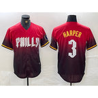 Philadelphia Phillies #3 Bryce Harper Red CONTON 2024 City Cool Base Jersey