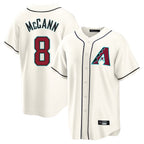 Arizona Diamondbacks #8 James McCann Player Cream CONTON Home Game Stitched Jerseys