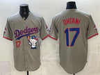 Los Angeles Dodgers #17 Shohei Ohtani Grey CONTON Hello Kitty Night 2025 World Series Champions Patch Stitched Jersey